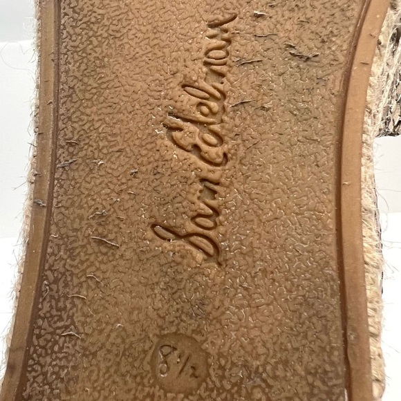 Sam Edelman Khloe Snake Print Leather Espadrille Slip On Flats - Picture 10 of 12